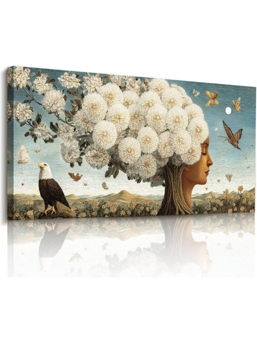 Large Tree of Life Wall Art - Unique Nature Decor, Boho Floral Prints for Home